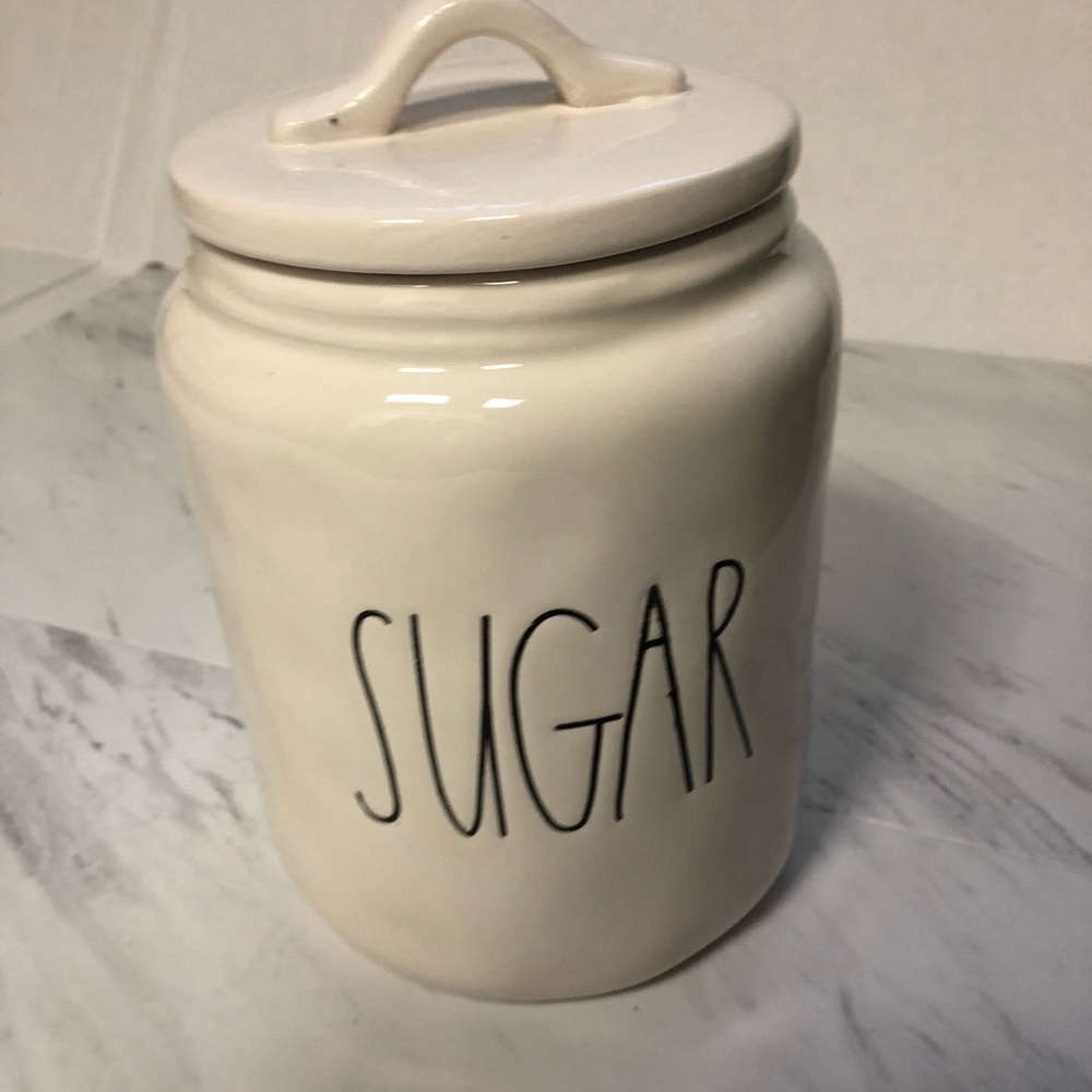 NWT LARGE RAE DUNN SUGAR CANISTER LL HTF RARE